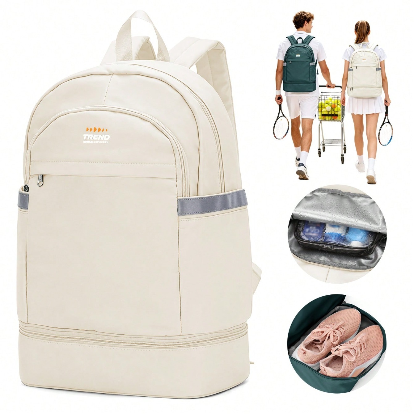 Badminton Bag - حقيبة ظهر نسائية عصرية، حقيبة ظهر