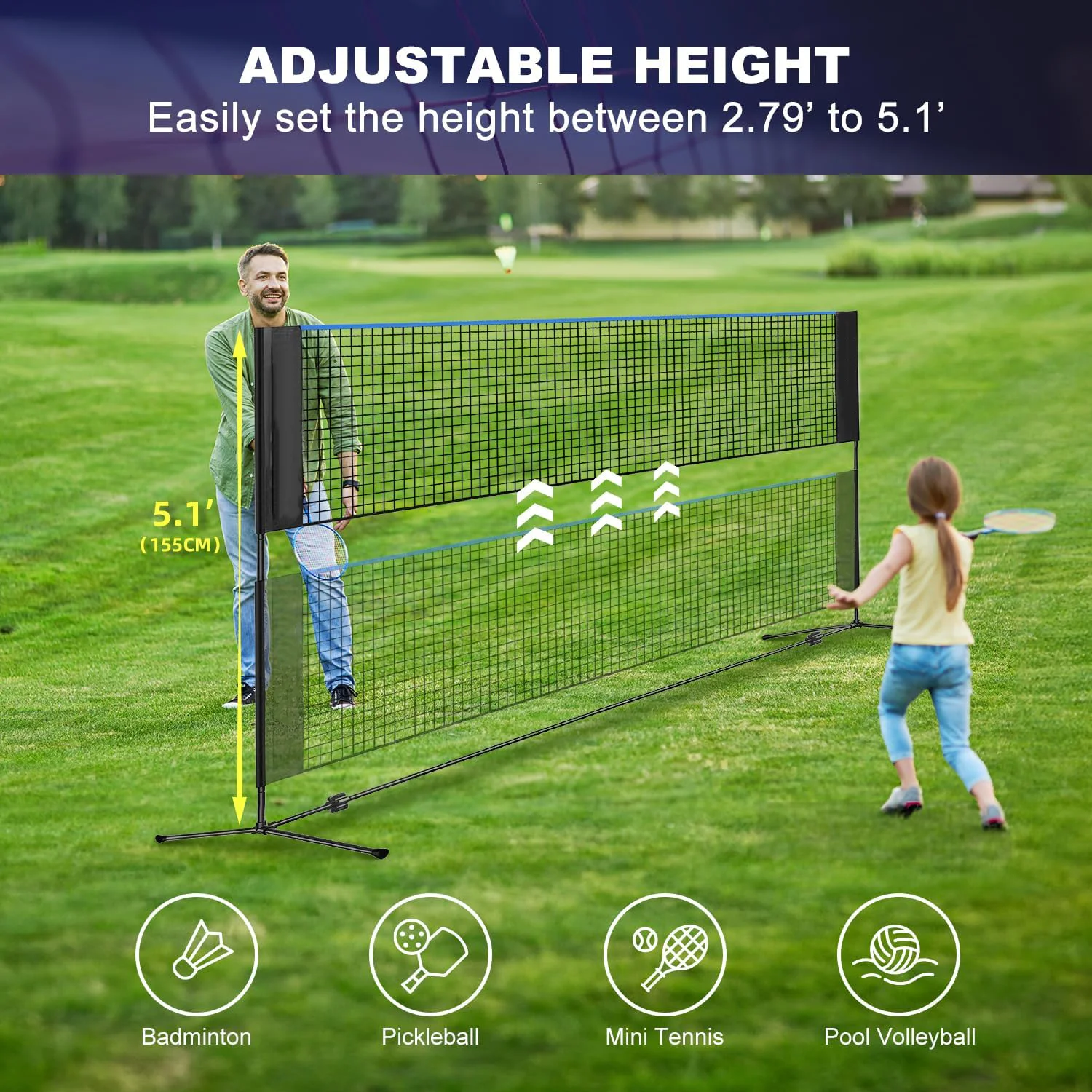 شبكة رياضية متعددة الاستخدامات - مراجعة Badminton Net وسعره
