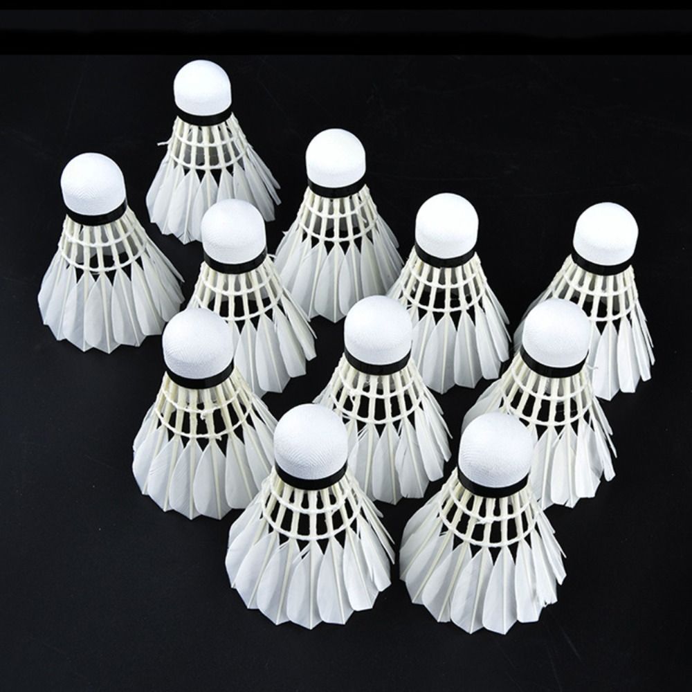 3/6/12 قطعة جديد الأبيض الريشة - مراجعة Feather Shuttlecock وسعره